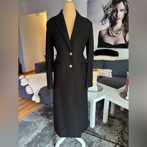 Zara Black Long Tailored Trench Coat